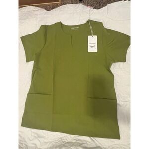 Mandala Avocado Green Notch Neck Scrub Top Equa-Tek AVWT3-M Mens Medium